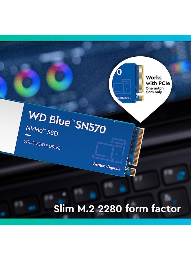 WD - 500GB WD Blue SN570 NVMe Internal Solid State Drive SSD - Gen3 x4 PCIe 8Gb/s, M.2 2280, Up to 3,500 MB/s - WDS500G3B0C 500.0 GB 500 GB - Image 1