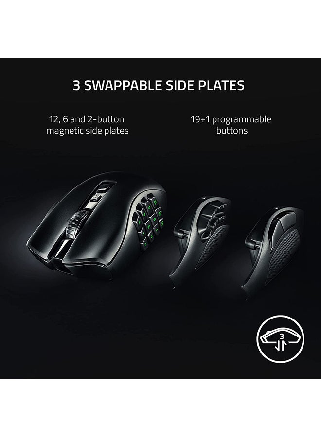 RAZER Naga V2 Pro MMO Wireless Gaming Mouse, 30000 DPI Optical Sensor, 2.4GHz, Bluetooth, Wireless & Wired, 10/14/20 Programable Buttons, 90MClicks, Up to 150H Battery, Black | RZ01-04400100-R3G1 - Image 2