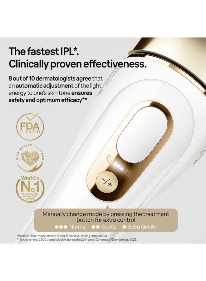 براون سيلك اكسبرت برو 5 PL5257 لازالة الشعر بالنبض الضوئي أبيض/ذهبي - Image 3