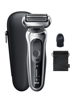 BRAUN Series 7 71-S1000S Wet & Dry Shaver With Travel Case Black/Silver  - Image 1