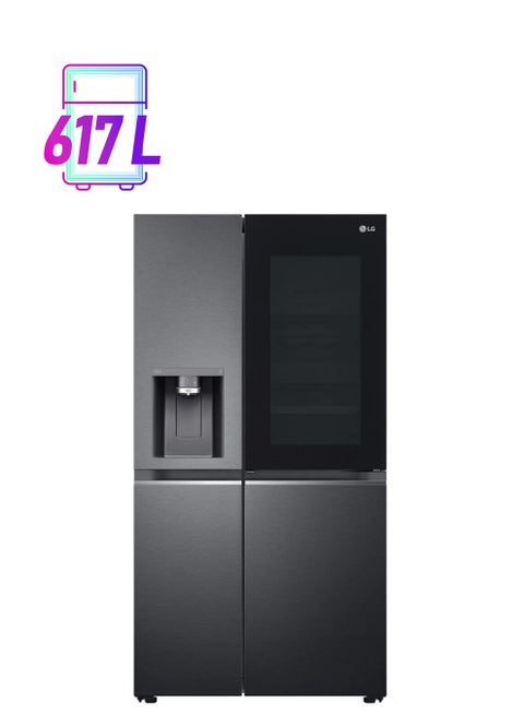 617L Net Capacity,  Side By Side Refrigerator With InstaView ThinQ Technology, Door-in-Door With Dispenser Inverter, No Frost, Line Compressor GRX267CQES Silver