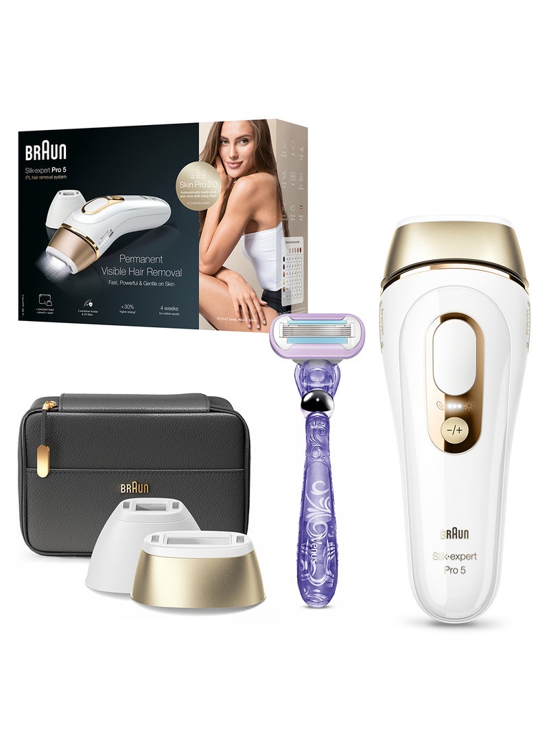 Braun Silk·expert Pro 5, PL5147 Women’s IPL, At-Home Permanent Visible Hair Removal Multicolour - Image 1