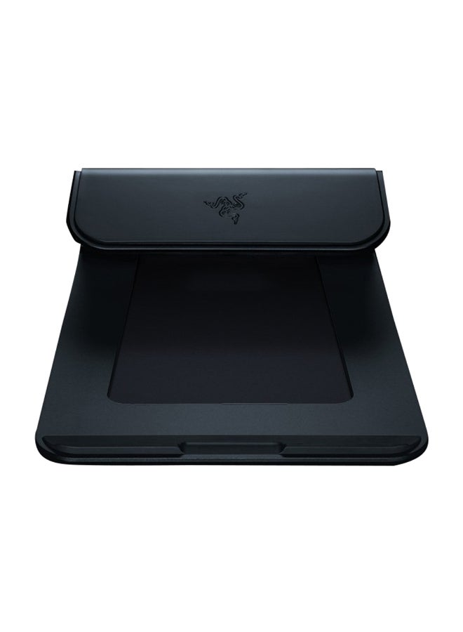 RAZER - Razer Laptop Stand Chroma V2: USB C Hub with 4K HDMI, 2 USB 3.1, PD 100W - Ergonomic Design - Anodized Aluminum Construction - Customizable Chroma RGB Lighting - Matte Black - Image 1