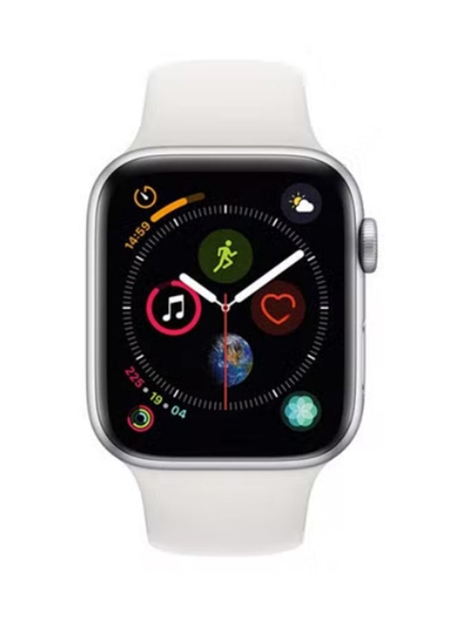 ابل  تم تجديده - ساعة من السلسلة 4 GPS+Cellular بهيكل من الألومنيوم الفضي مع حزام رياضي مقاس 44 مم - Image 2