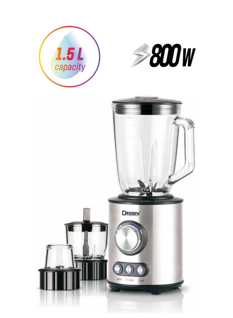 3 in 1 Blender 1.5 L 800 W KD8282 silver/black/clear