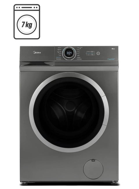 7 Kg Front Load Fully Automatic Washing Machine With BLDC Inverter Motor,  Lunar Dial, 1400 RPM, 15 Programs,  Integrated Digital Control-LED Display, Multiple Temperature 7 kg 7 kg MF100W70BTGCC Titanium