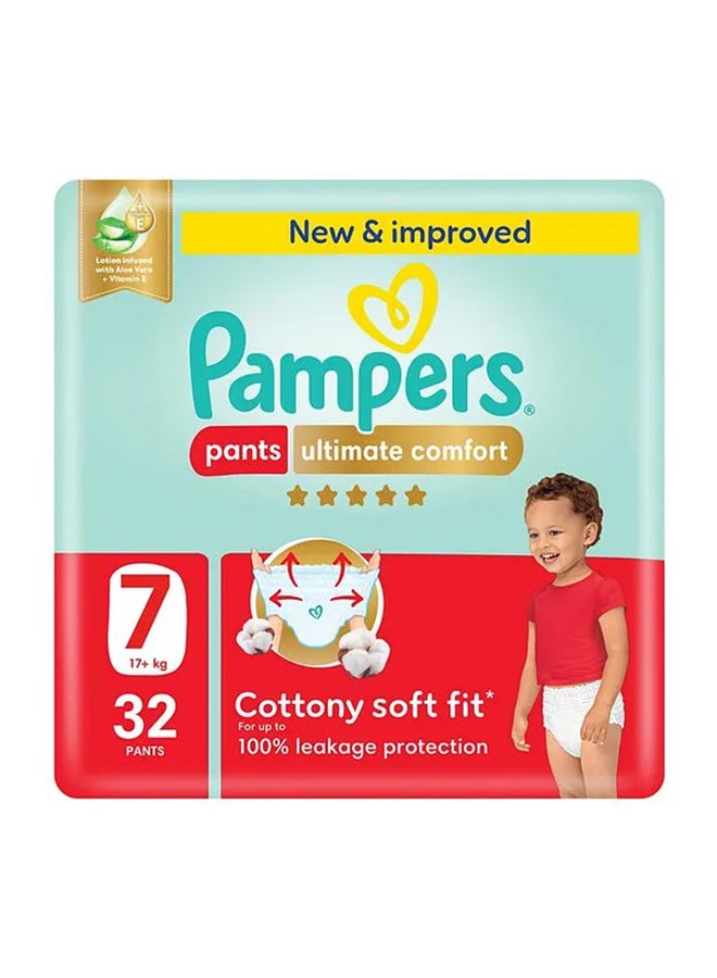 Pampers - Ultimate comfort Mega pack Aloe Vera lotion and leakage protection Size 7,17+kg,32 Pants - Image 1