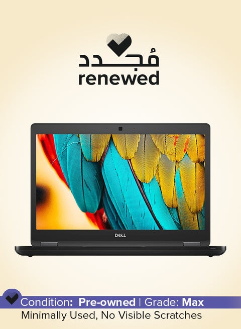 Renewed - Latitude 5490 With 14-Inch FHD Display,Core i5 7300U Processor/8GB RAM/256GB SSD/Intel HD Graphics English Black