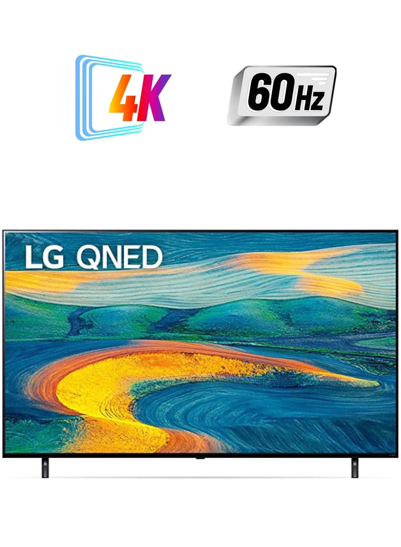 إل جي Smart Tv 65 Inch 4K Quantum Dot Nanocell Technology Qned7S Series Cinema Screen Design Webos Smart Ai Thinq 65QNED7S6QA Black  - Image 1