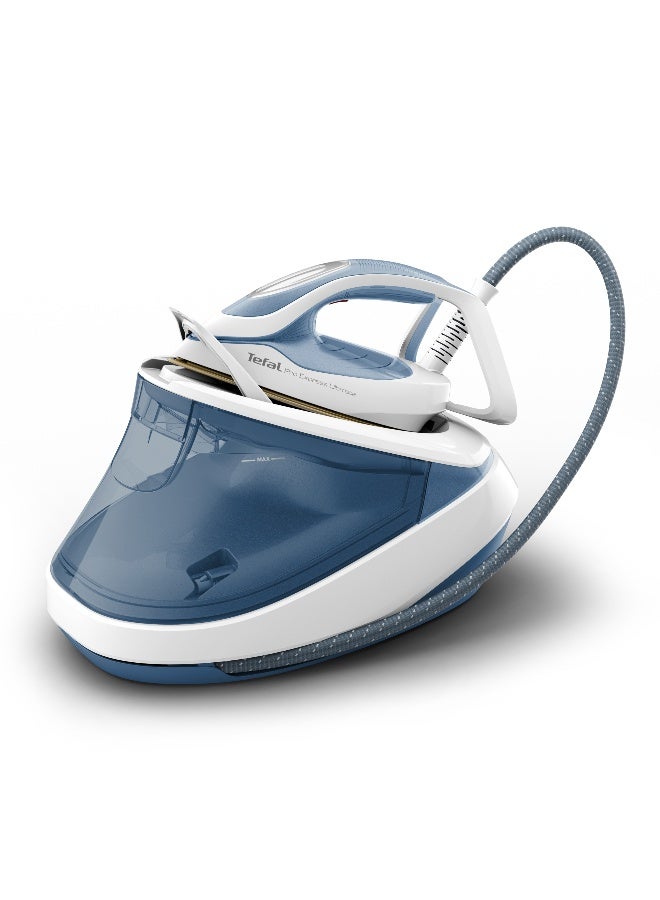 Tefal Steam Station | Pro Express Ultimate II | Steam Generator Iron Steamer | Durilium Airglide Soleplate | Anti scale | Auto off | 1.2 L 2830 W GV9710M0 Blue & White - Image 1