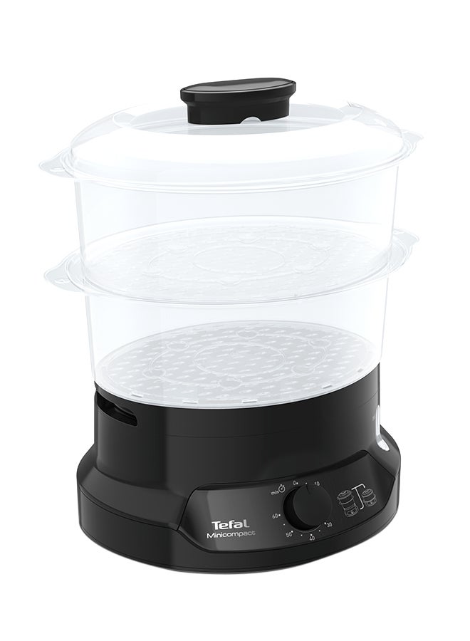 Tefal - Steam cooker | Minicompact Steamer | Easy To Store | 2 Years Warranty 6 L 800 W VC139865 Black - Image 1