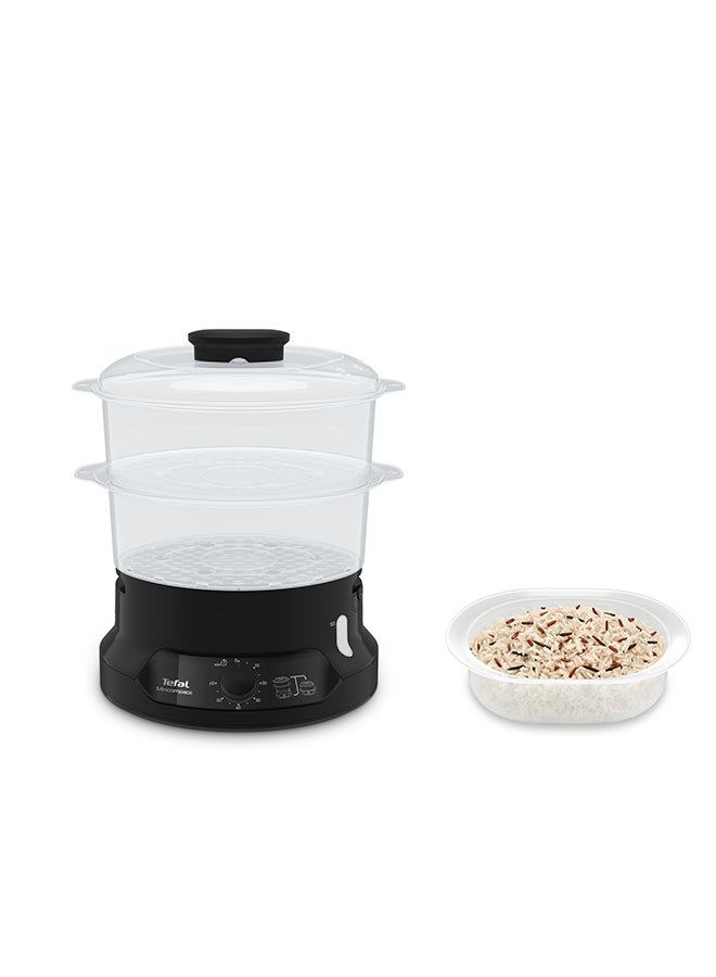 Tefal - Steam cooker | Minicompact Steamer | Easy To Store | 2 Years Warranty 6 L 800 W VC139865 Black - Image 1