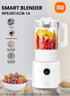 Versatile Smart Blender & Food Processor Hot & Cold Dual-Mode Blending, 9-Speed Precision Control, Ultra-Sharp 8-Leaf Stainless Steel Blade, OLED Touch Display, High-Power Motor, Smart App Connectivity for Effortless Cooking & Smoothies 800 - 950 W MPBJ001ACM-1A White