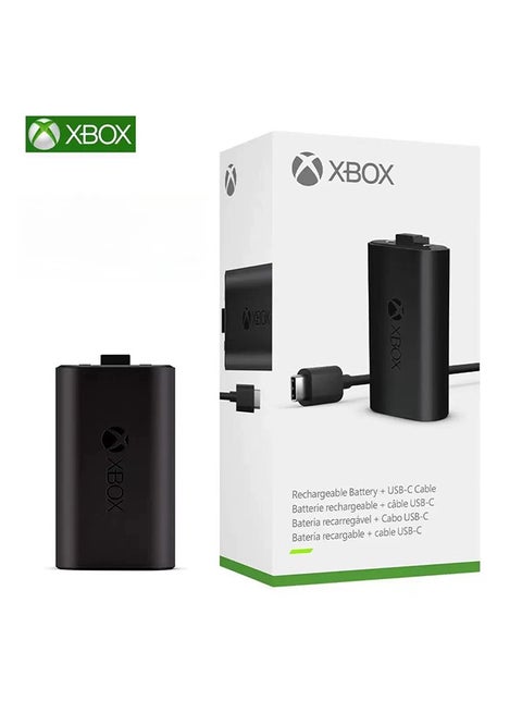 Xbox Play and Charge Kit Rechargeable Battery With USB Type-C Cable Black