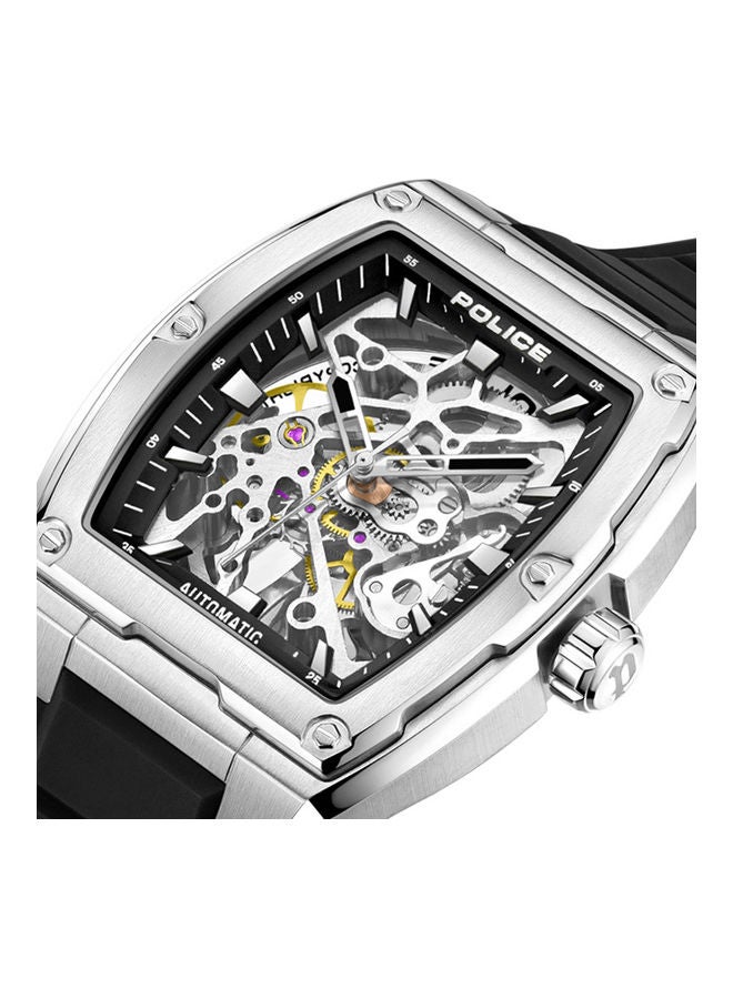 POLICE Men's Analog Square Shape Silicone Wrist Watch PEWJR0005902 - 42 Mm - Image 3