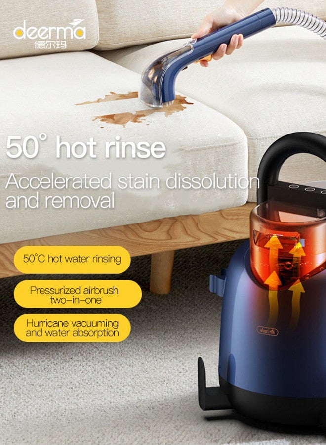 Deerma Professional Expert Deep Spot Cleaner Ultimate 1.6L Carpet & Upholstery Cleaning Solution with 850W Power, Advanced Stain Removal Technology, Powerful Suction, Large Removable Water Tanks, Versatile Anywhere Cleaning & Hot Rinsing Spray 1.6 L 850 W BY200 Blue  - Image 2