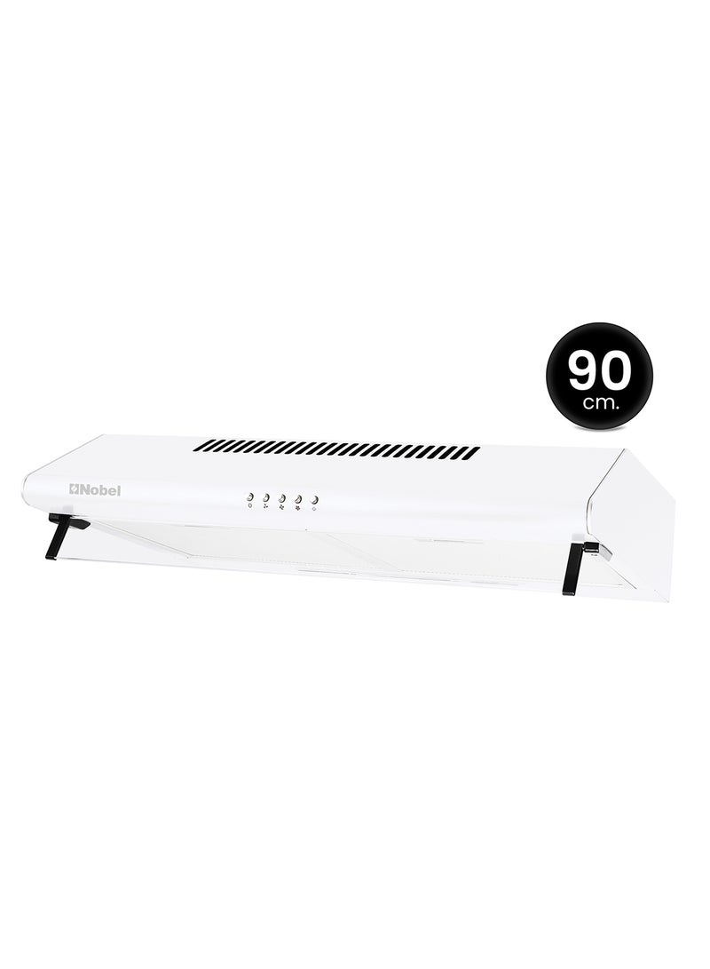 Nobel Builtin Hoods 90Cm Slim 3 Speed 220 Aluminum And Carbon Filter NCH90W White  - Image 1