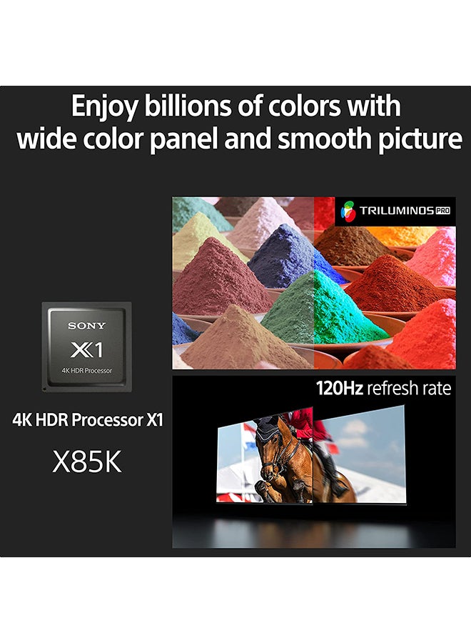 Sony - 85 Inch 4K Ultra HD LED Smart Google TV With Dolby Vision HDR And Native 120HZ Refresh Rate KD-85X85K Black - Image 1