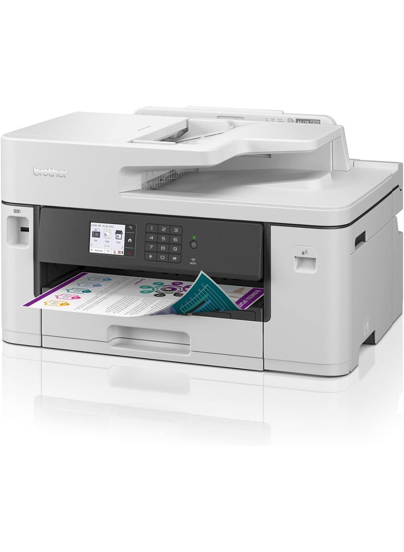 brother - Brother Wireless All in One Printer, MFC-J2340DW, Wide Format Borderless Printing, High Yield Ink Cartridge, Large White - Image 1