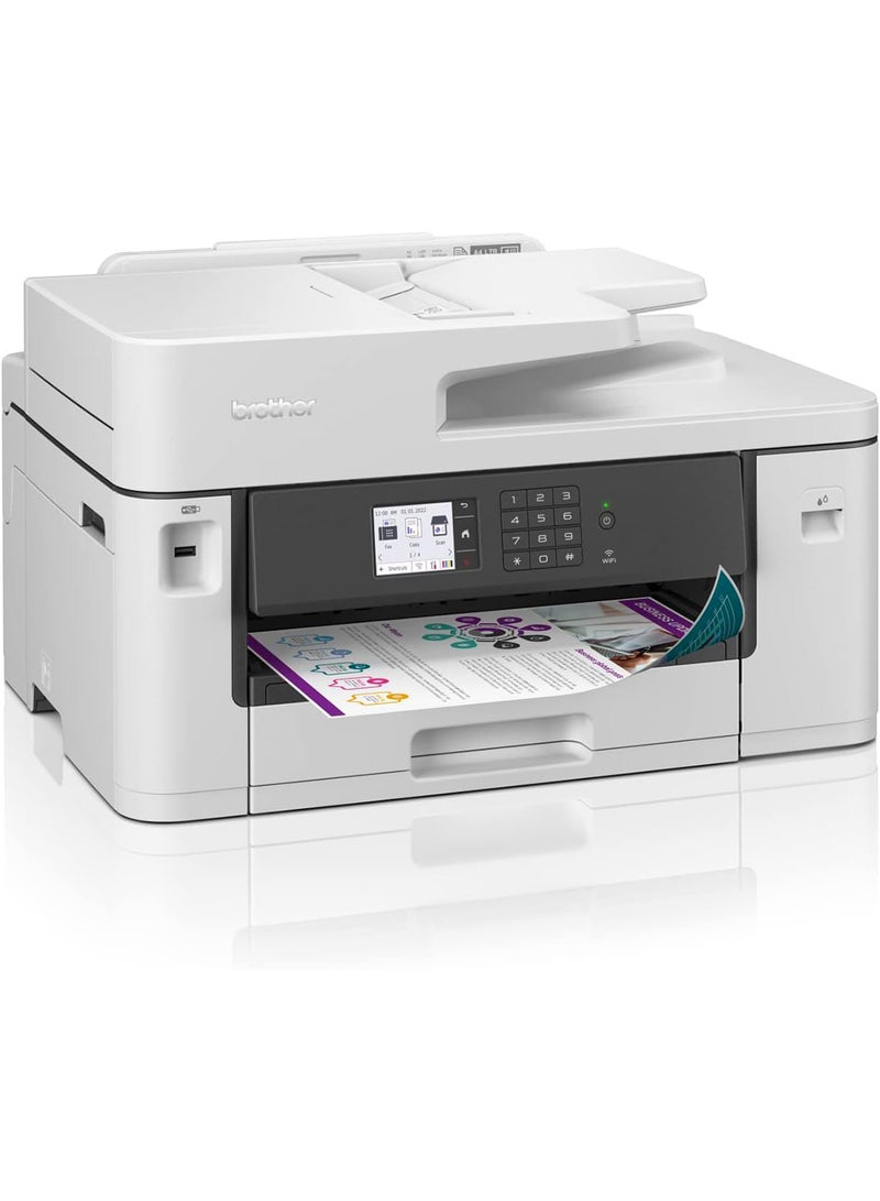 brother - Brother Wireless All in One Printer, MFC-J2340DW, Wide Format Borderless Printing, High Yield Ink Cartridge, Large White - Image 1