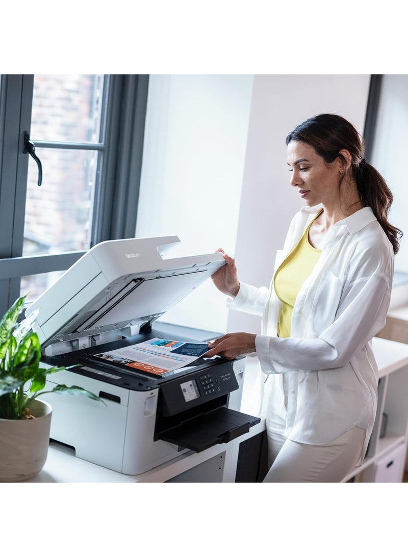 brother - Brother Wireless All in One Printer, MFC-J2340DW, Wide Format Borderless Printing, High Yield Ink Cartridge, Large White - Image 1