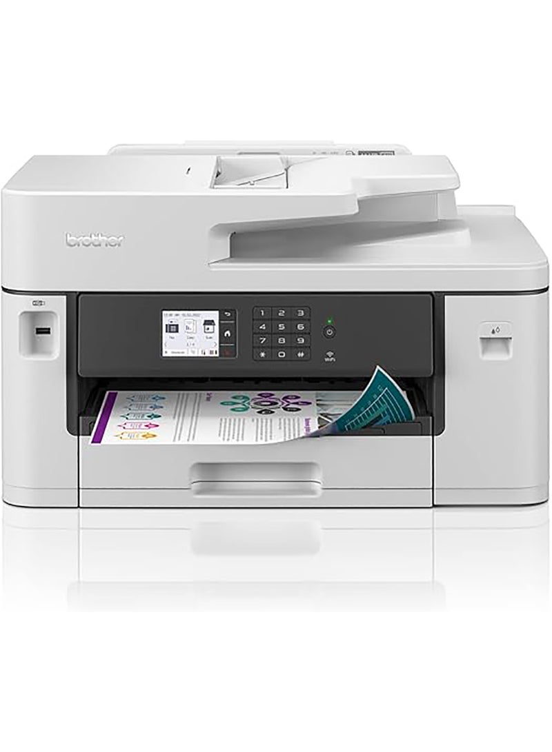 brother - Brother Wireless All in One Printer, MFC-J2340DW, Wide Format Borderless Printing, High Yield Ink Cartridge, Large White - Image 1