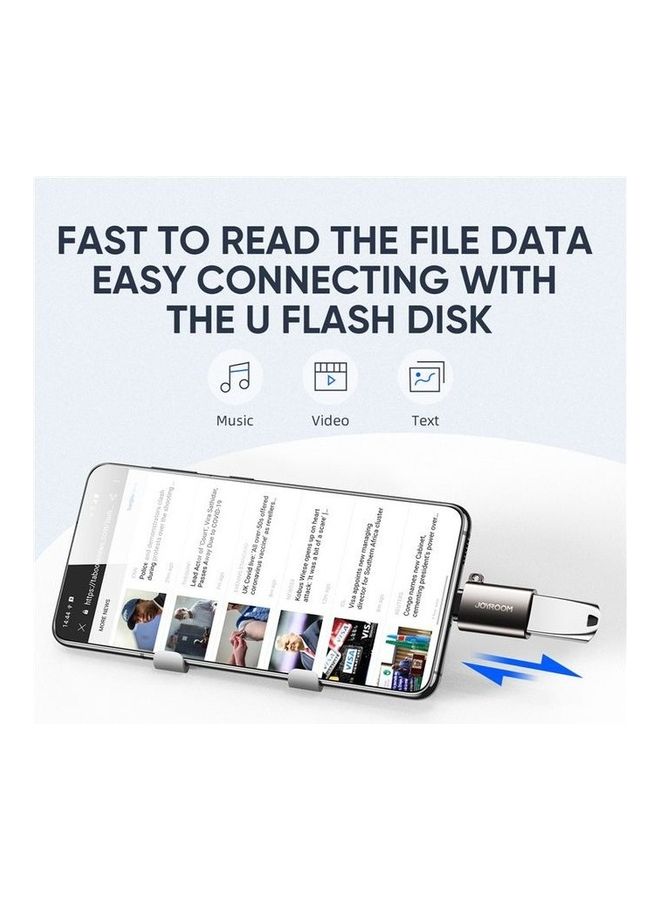 جوي روم محول Joyroom من النوع C (ذكر) إلى USB (أنثى) S-H151 - Image 5