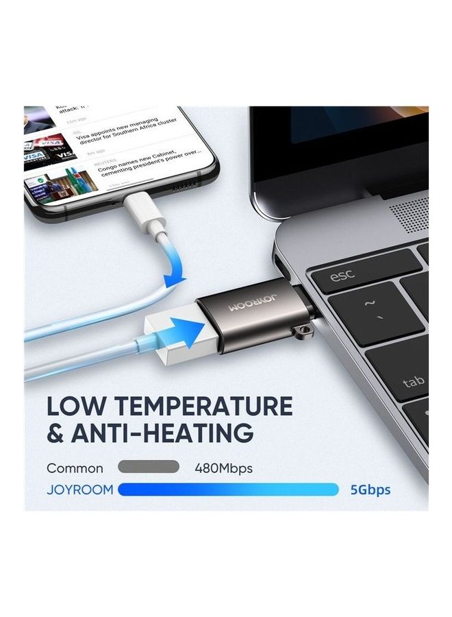 جوي روم محول Joyroom من النوع C (ذكر) إلى USB (أنثى) S-H151 - Image 4
