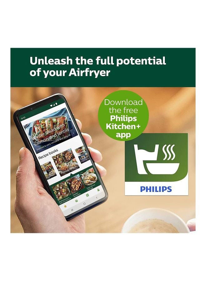 Philips - XL Capacity Digital Air fryer With Rapid Air Technology Wi Fi Connected Kitchen App Alexa Compatible 6.2 L 2000 W HD9280/91 Black - Image 1