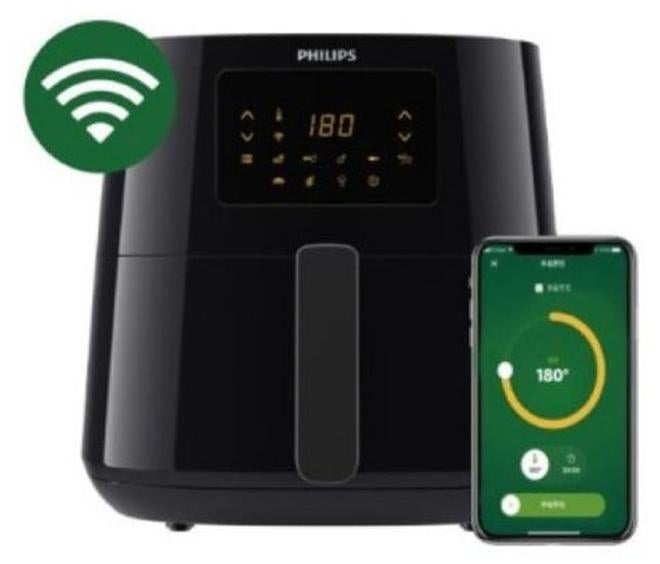 Philips XL Capacity Digital Air fryer With Rapid Air Technology Wi Fi Connected Kitchen App Alexa Compatible 6.2 L 2000 W HD9280/91 Black - Image 1