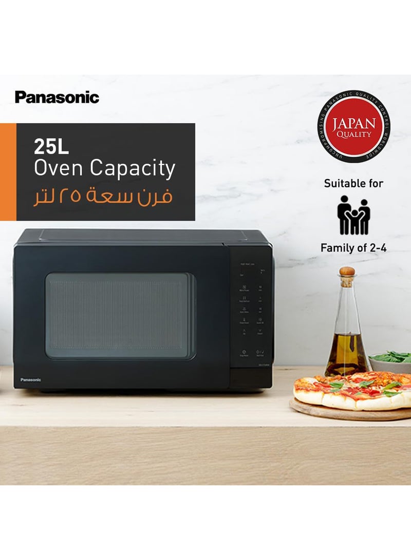 باناسونيك 25 لتر ميكروويف فردي NN-ST34NB ، 900 واط فتح بالضغط ، تذويب تلقائي ، قفل أمان للأطفال ، تشغيل باللمس ، وظيفة سريعة 30 ، أسود 25 L 900 W NN-ST34NB أسود - Image 2