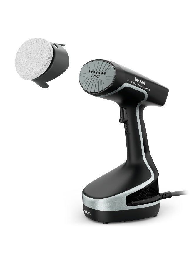 Tefal Garment Steamer| Access Steam Force Handheld Steamer | Powerful Steam Performance | Dewrinkles | Sanitizes and Removes Dust | Hand Held Format | All-Natural Steam |25-Second Heat-Up Time | 2 Years Warranty 200 ml 2000 W DT8230G0 Black - Image 1