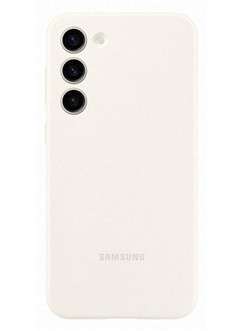Samsung S23 Plus Silicone Case Cream - Image 1