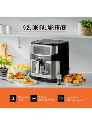Digital Air Fryer 9.2 L With Vortex Air Frying Technology| Oil Free Cooking Led Display With Touch Screen 9 Preset Cooking Modes 9.2 L 1800 W GAF37524 Black and silver - pnsku/N53378054A/45/_/1700563099/f42e70bd-726b-426f-99b0-193895a687f4