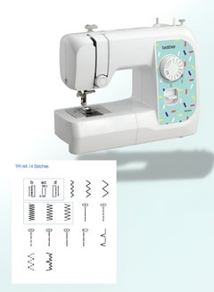 brother TR14A Portable Free Arm Electrical Sewing Machine Featuring 14 built-in stitches and 4-step buttonhole | Brother Sewing Machine with Top-Load Bobbin and LED Sewing Light | Built-in Needle Threader and Instructional DVD Easy to Use for Beginners and  Home Sewing | White color | Made in Vietnam TR14A White  - Image 4