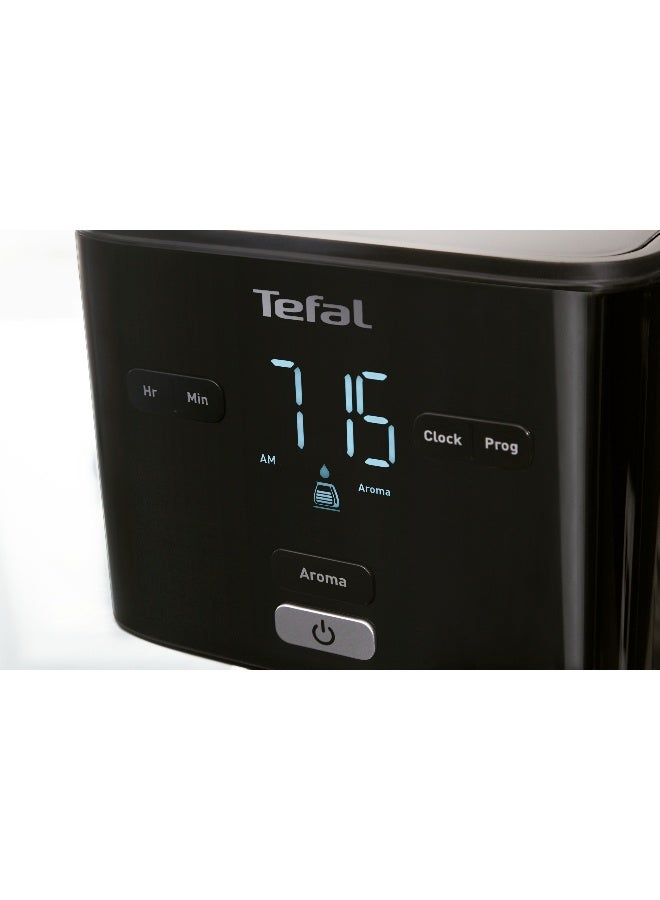 Tefal Coffee Machine | Smart'N Light Drip Coffee Maker |  Oversized Water Head Design | Perfect Brewing | 24-Hour Programmable Timer |AROMA Function | 30-Minute Auto-Off |Anti-Drip Serving While Brewing | 2 Years Warranty 1.25 L 1000 W CM600840 Black / Gray - Image 2