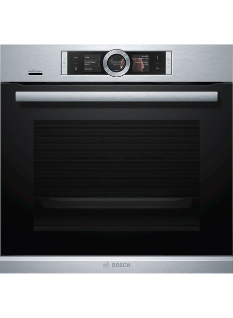 Built-In Oven with Pyrolytic Self-Cleaning, 60 cm, with 4D HotAir for Even Cooking HBG6764S6M Stainless Steel