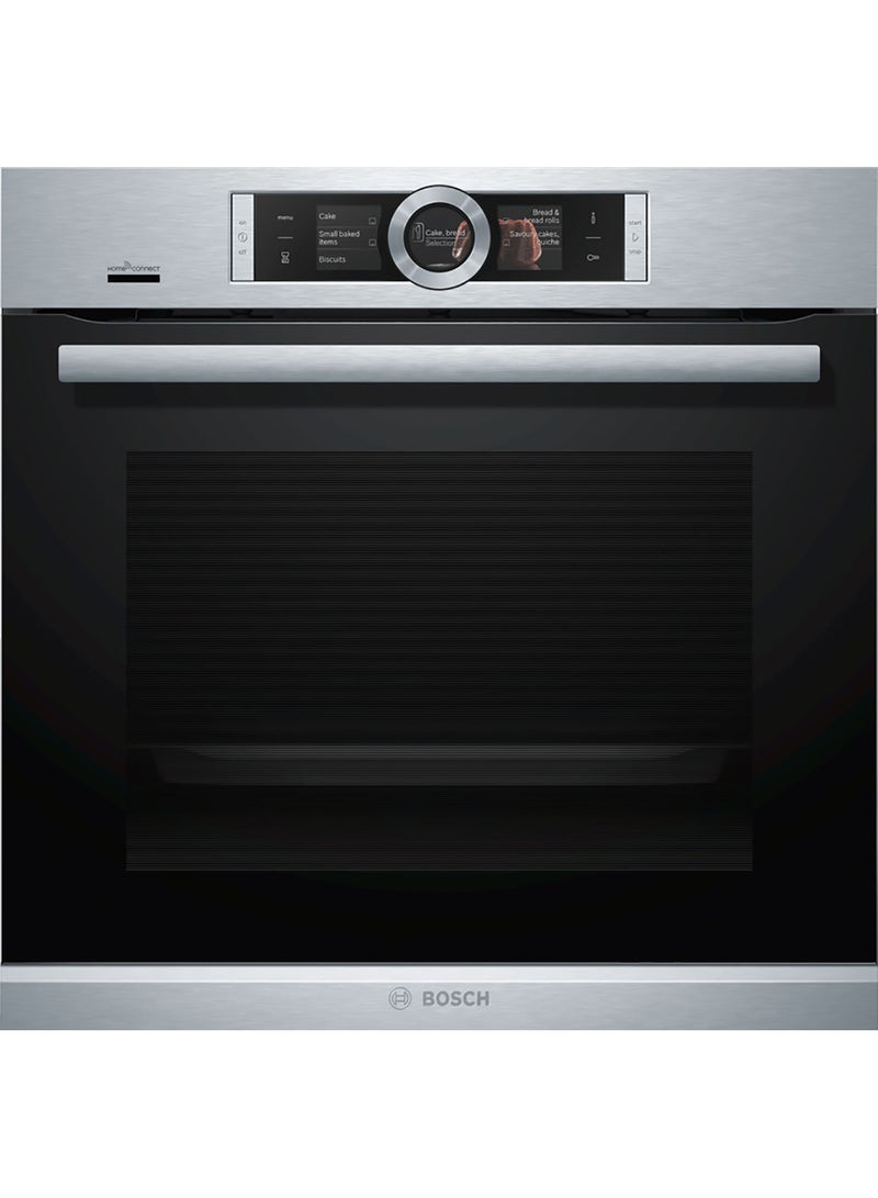 BOSCH - Built-In Oven with Pyrolytic Self-Cleaning, 60 cm, with 4D HotAir for Even Cooking HBG6764S6M Stainless Steel - Image 1