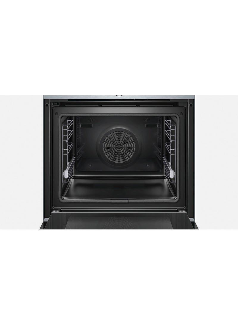 BOSCH - Built-In Oven with Pyrolytic Self-Cleaning, 60 cm, with 4D HotAir for Even Cooking HBG6764S6M Stainless Steel - Image 1
