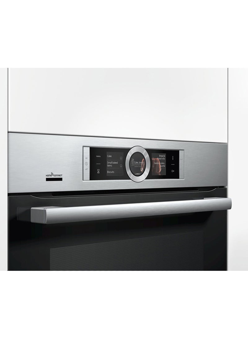 BOSCH - Built-In Oven with Pyrolytic Self-Cleaning, 60 cm, with 4D HotAir for Even Cooking HBG6764S6M Stainless Steel - Image 1