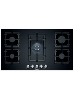 بوش Gas Hob with FlameSelect and Dual Flame Burner, 90 cm, with Precision Heat Control PPQ9B6O90M Black  - Image 1