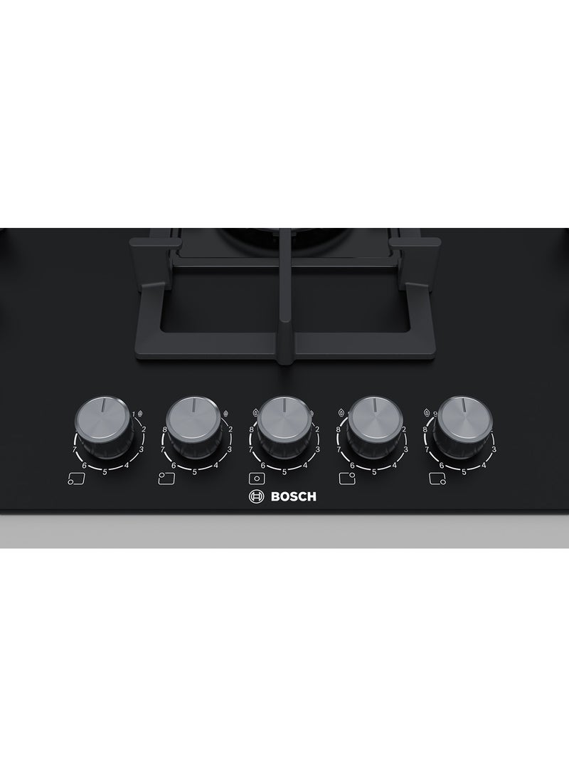 BOSCH - Gas Hob with FlameSelect and Dual Flame Burner, 90 cm, with Precision Heat Control PPQ9B6O90M Black - Image 1