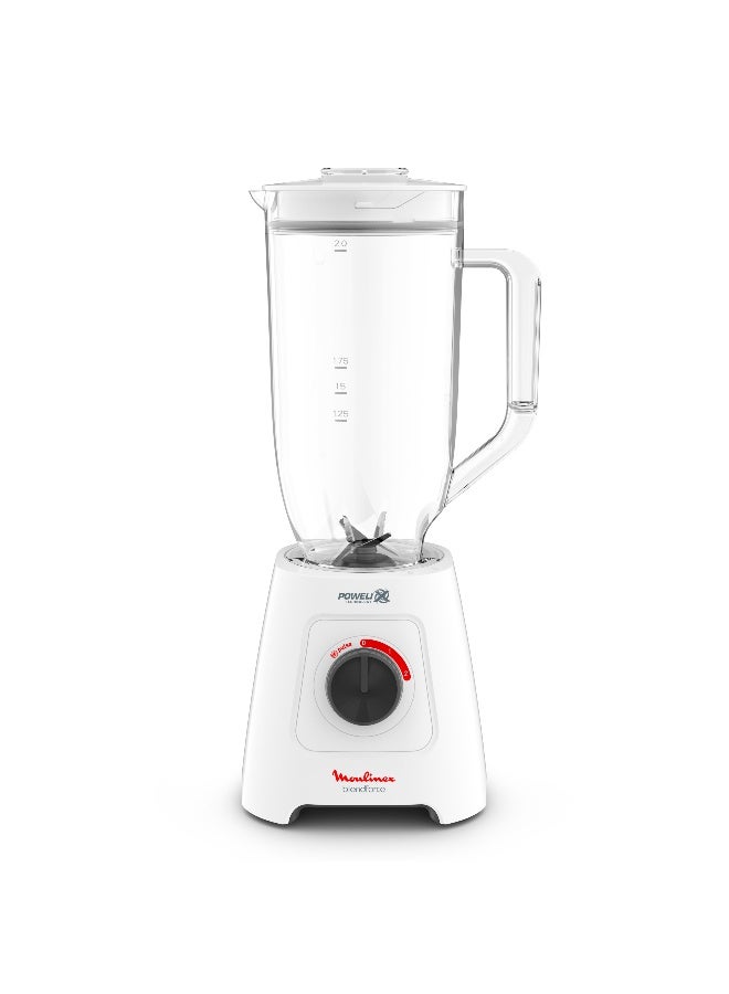 مولينكس خلاط | خلاط بليند فورس XXL صانع العصير | خلاط | 2 مرفقات | سعة فائقة | برطمان بلاستيك مقاس XXL| 6 شفرات باولكس | سهل التنظيف | آمنة | سحق الجليد | سرعتان | نبض | طاحونة | المروحية | 2 سنة الضمان - Image 3
