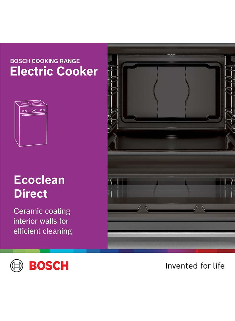 BOSCH - Freestanding Electric Cooker, 90 cm, with Top/Bottom Heat HKL060070M Stainless Steel - Image 1
