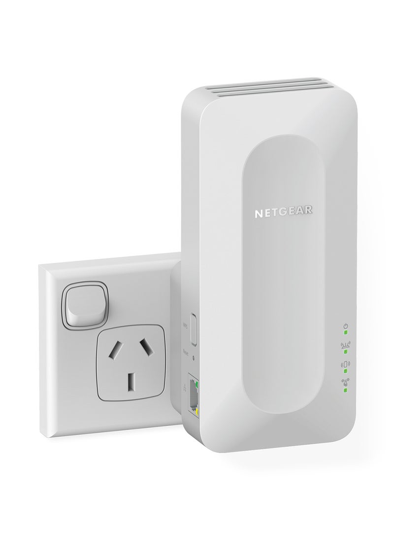 NETGEAR - Dual-band WiFi 6 Mesh Extender EAX12 | WiFi Booster | Range Extender | WiFi Extender | AX1600 Covers up to 1200 sq ft and 15 Devices white - Image 1
