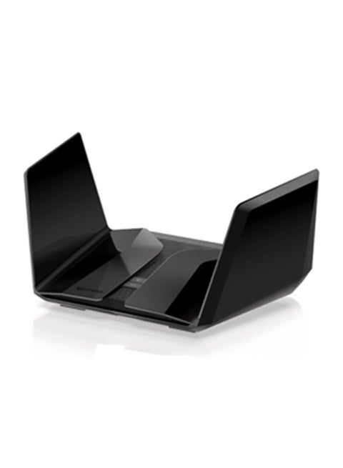 Nighthawk 12 Stream WiFi 6E Router RAXE500 AXE11000 Tri Band Wireless Speed Up to 10.8 Gbps New 6 GHz Band 2,500 Sq. Ft. Coverage black