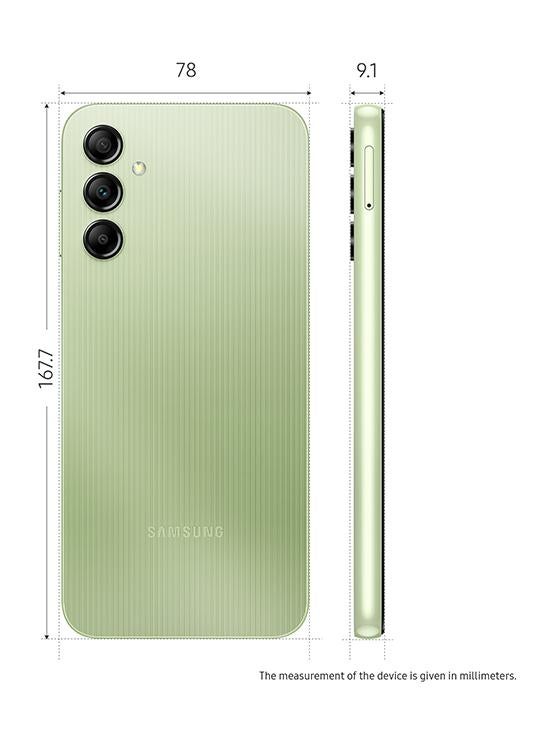 سامسونج هاتف Galaxy A14 ثنائي الشريحة باللون الأخضر الفاتح وذاكرة الوصول العشوائي (RAM) سعة 4 جيجابايت وذاكرة تخزين داخلية 128 جيجابايت ويدعم تقنية 5G - إصدار الشرق الأوسط - Image 2