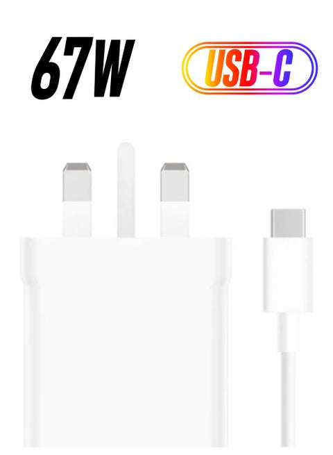 67W Charging Combo Type-A UK White