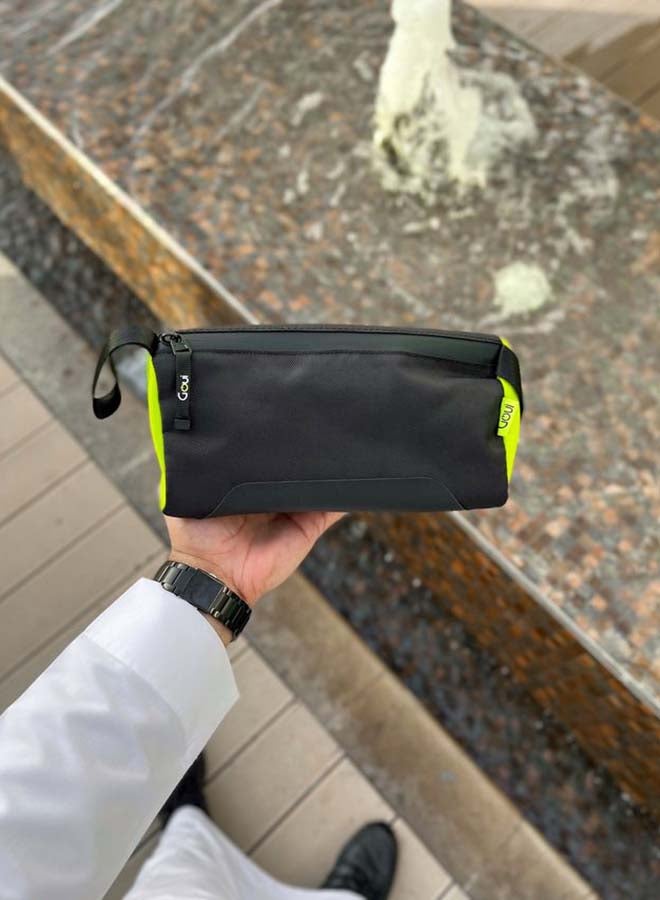 Goui Universal Accessories Carry Bag Organizer: Efficient Storage for Power Banks, Chargers, Cables, Phones, and Electronic Essentials – Compact, Durable, and Easy Access to All Your Tech Gear - Black/ Green - Image 2