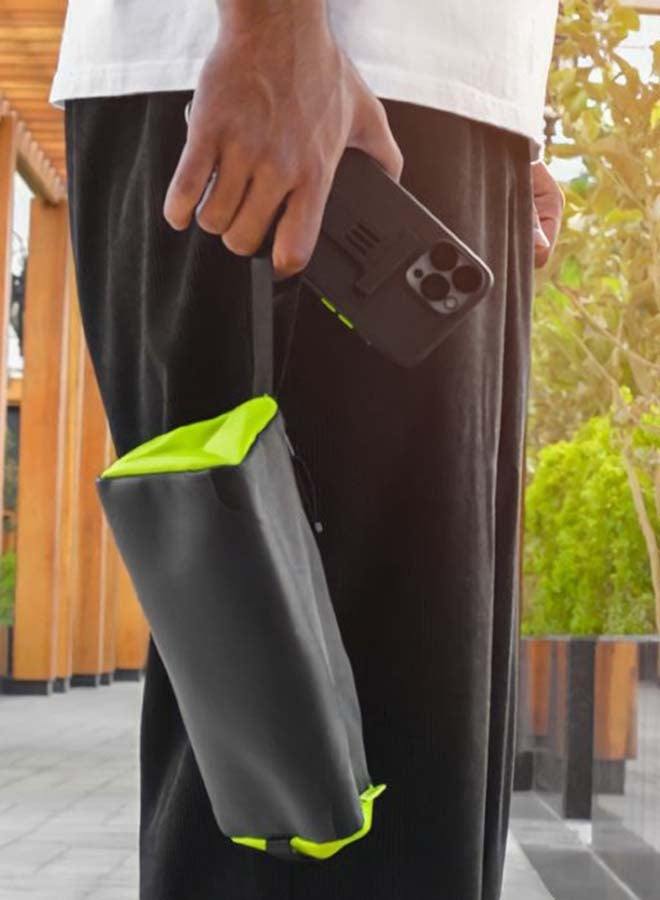 Goui Universal Accessories Carry Bag Organizer: Efficient Storage for Power Banks, Chargers, Cables, Phones, and Electronic Essentials – Compact, Durable, and Easy Access to All Your Tech Gear - Black/ Green - Image 4